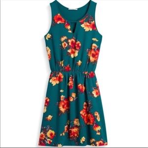 41 Hawthorn Evander Green Floral Dress